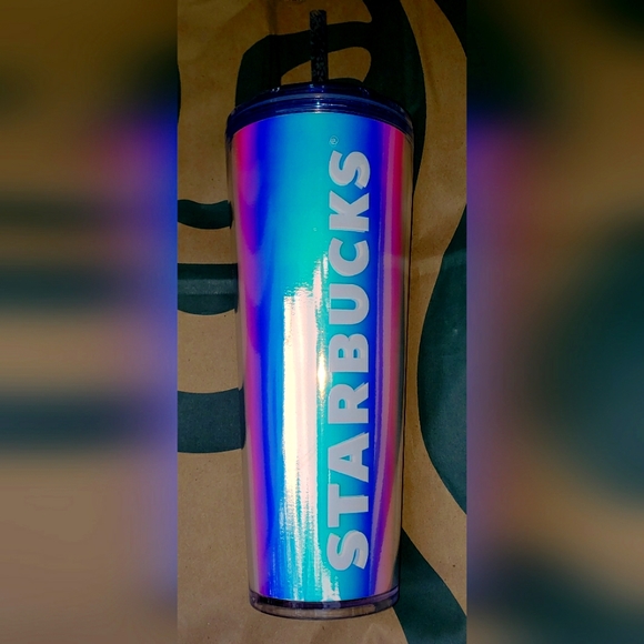 5. Starbucks 24oz Iridescent Tumbler with straw - Picture 2 of 6
